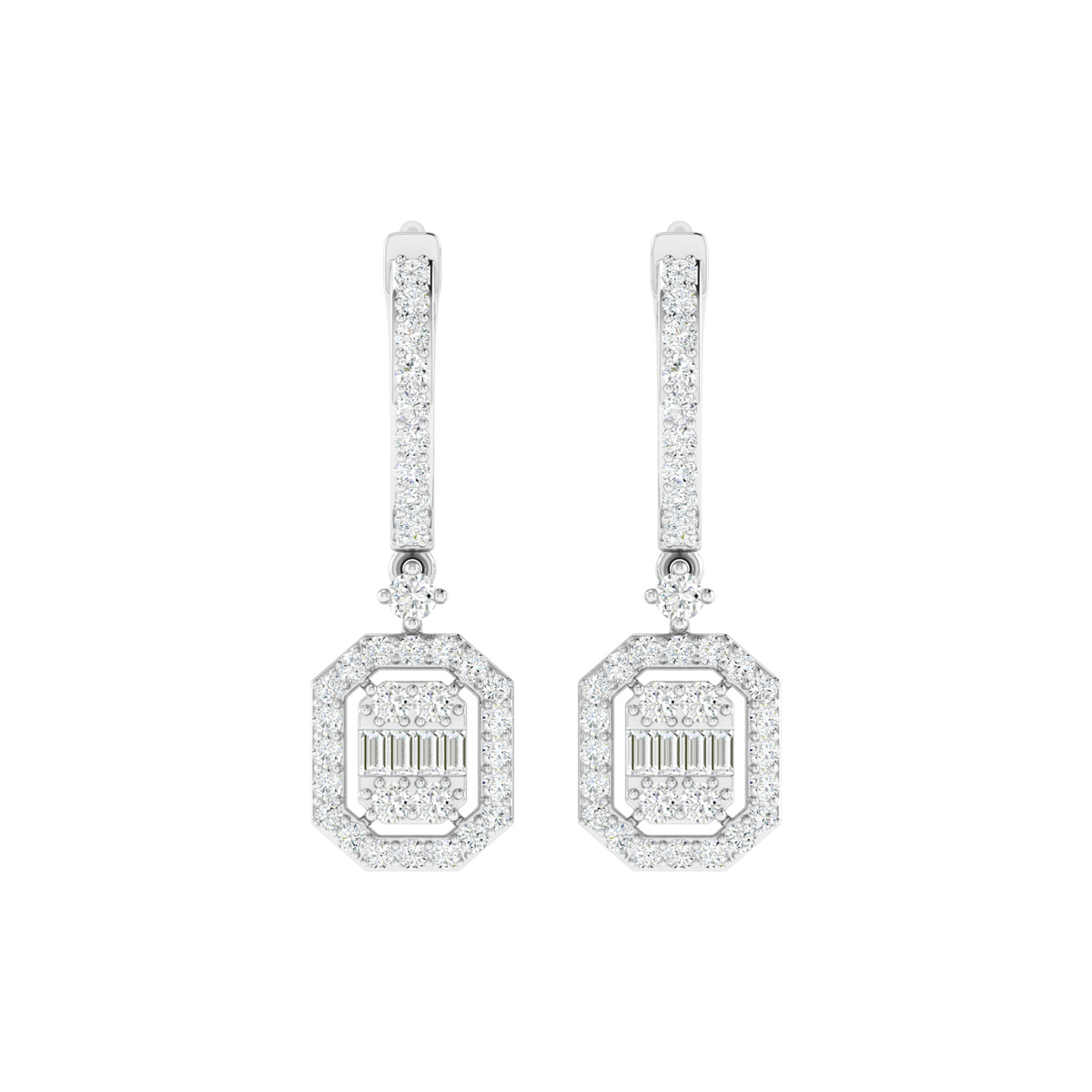 Octavia Geometric Diamond Earrings