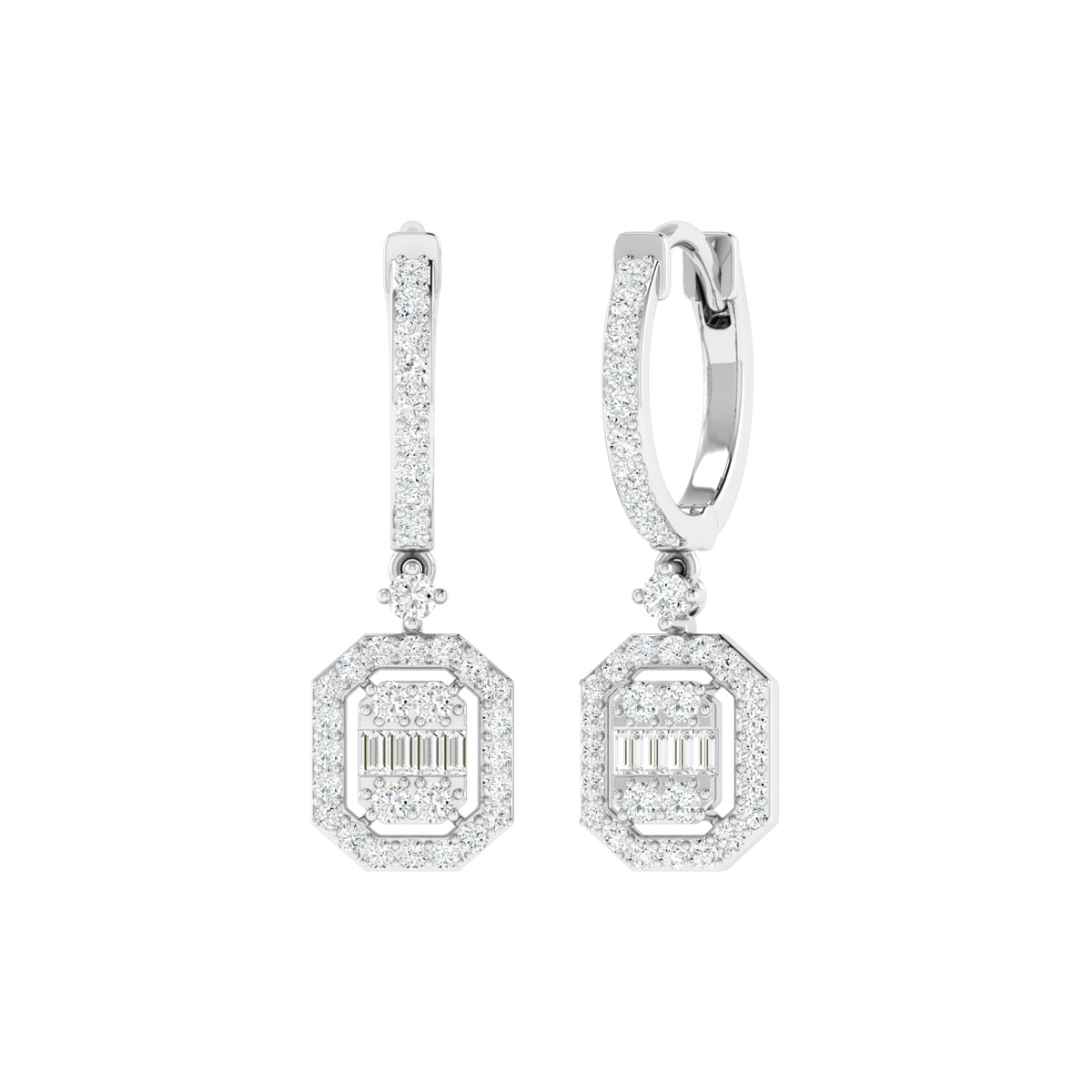 Octavia Geometric Diamond Earrings