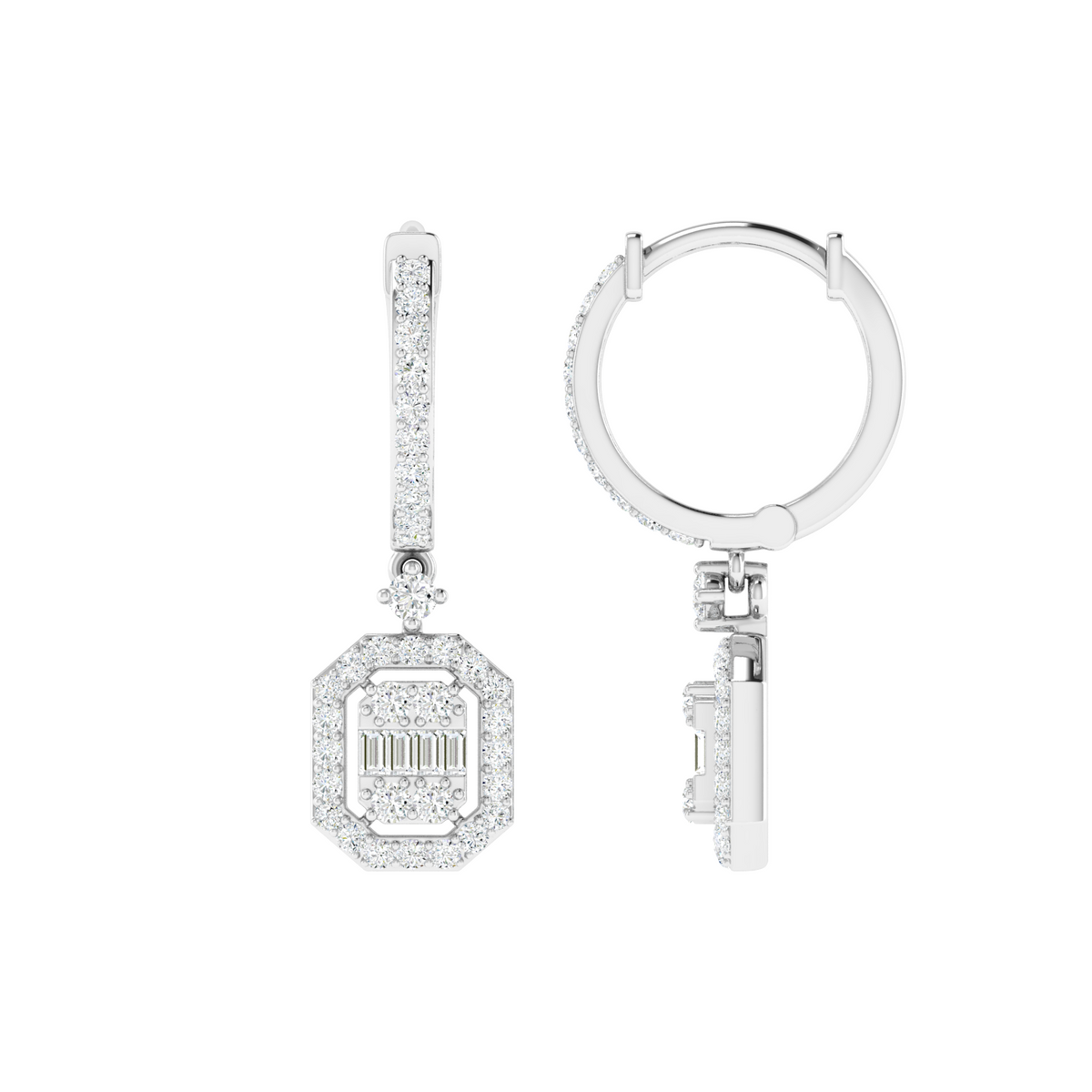 Octavia Geometric Diamond Earrings