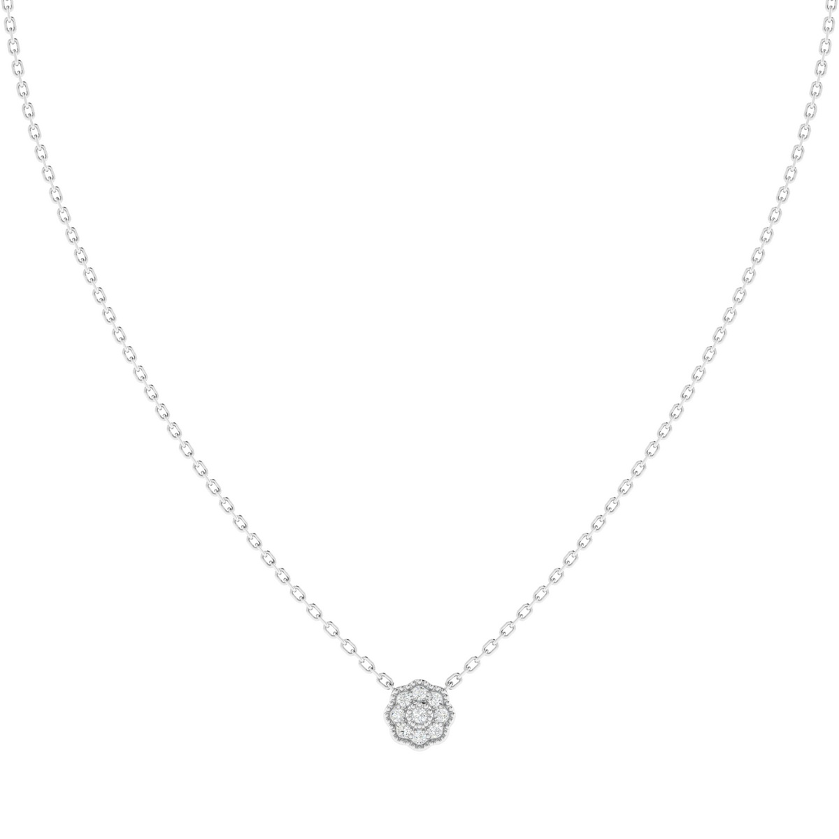 Vintage Rose Medallion Diamond Pendant