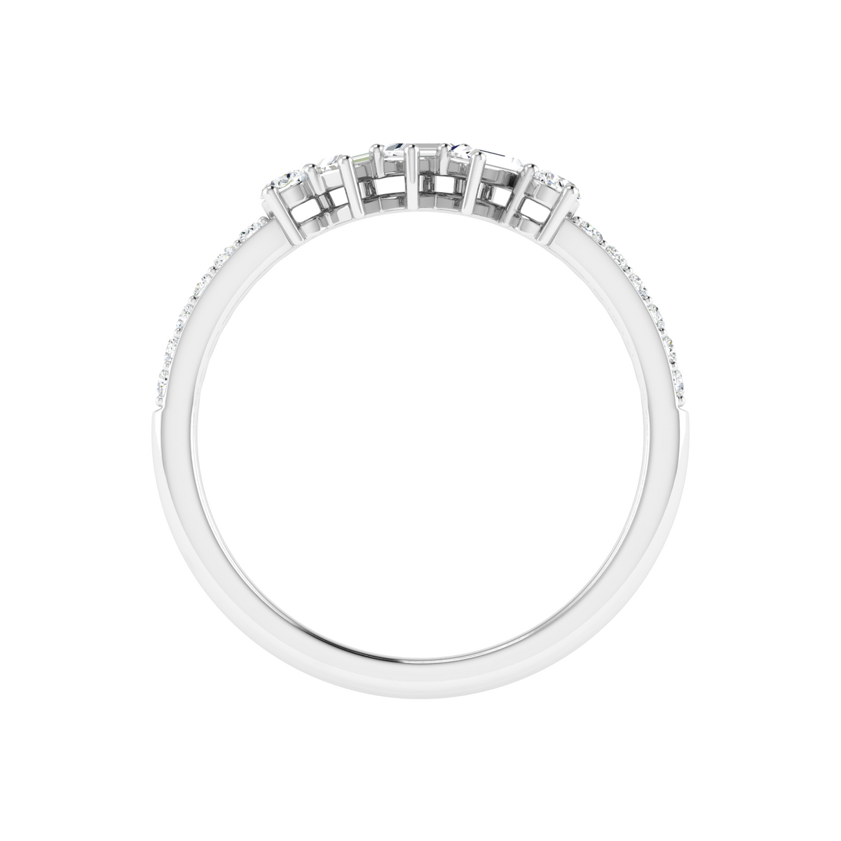 Diagonal Luxe Baguette Diamond Ring