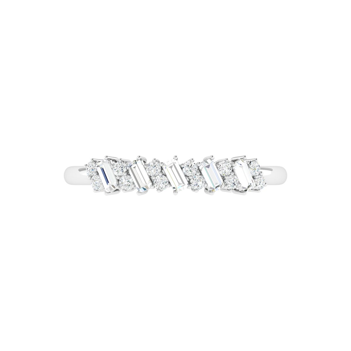 Baguette Stairway Diamond Ring