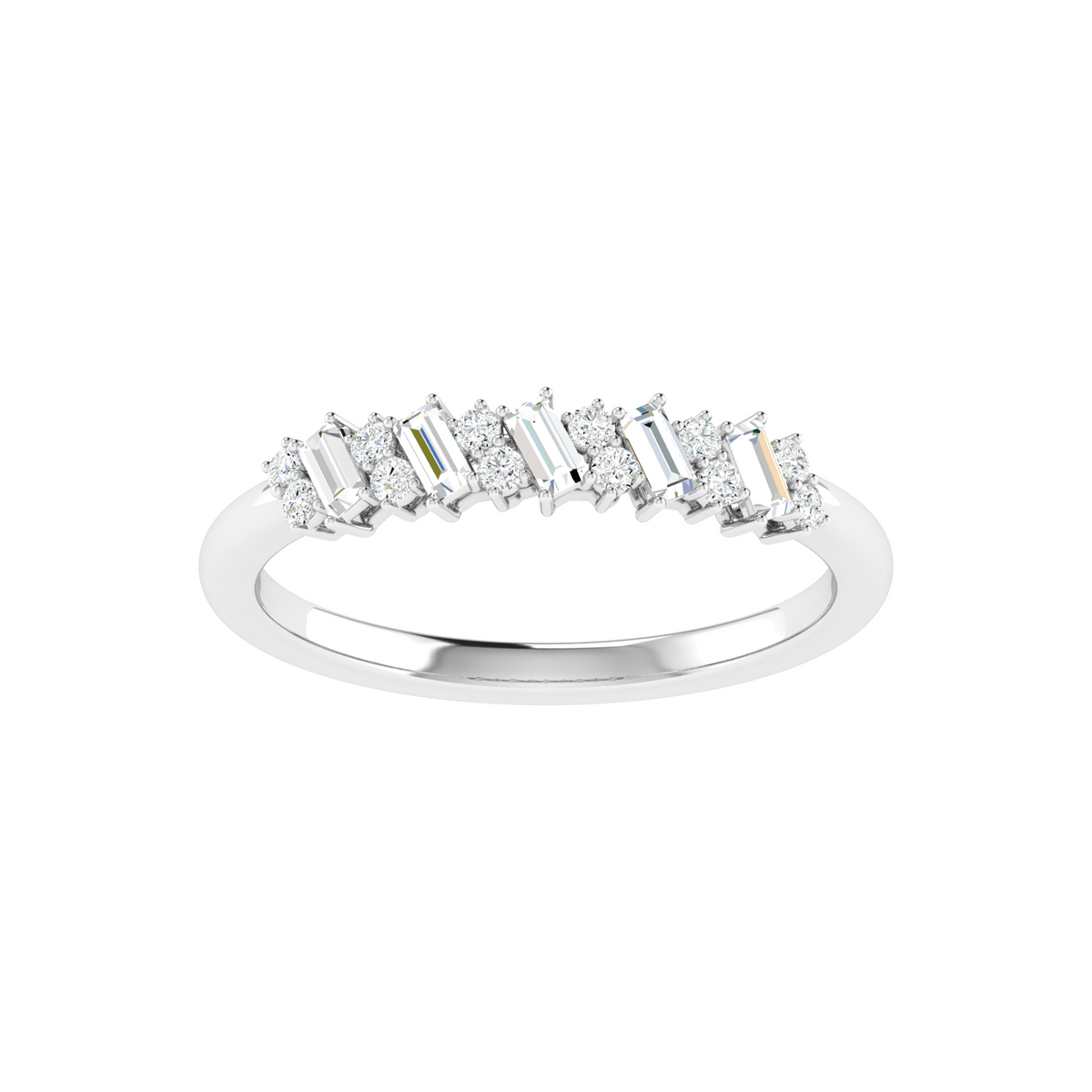 Baguette Stairway Diamond Ring
