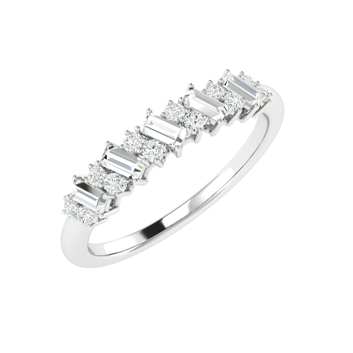 Baguette Stairway Diamond Ring