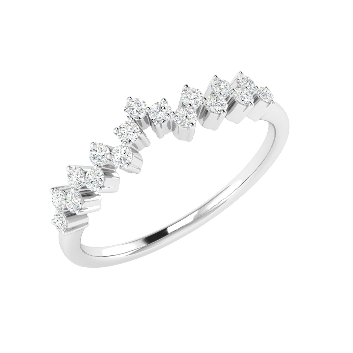 Whisperline Diamond Row Ring