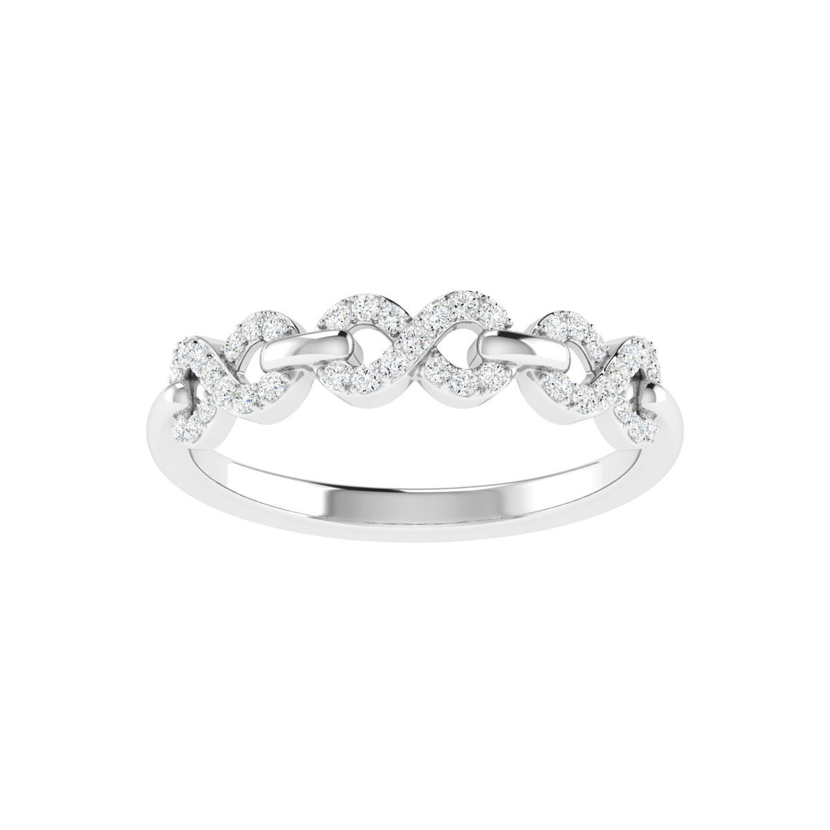 Golden Fleur Link Diamond Ring