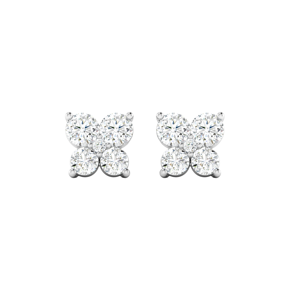 Flutter light Butterfly Stud Diamond Earrings