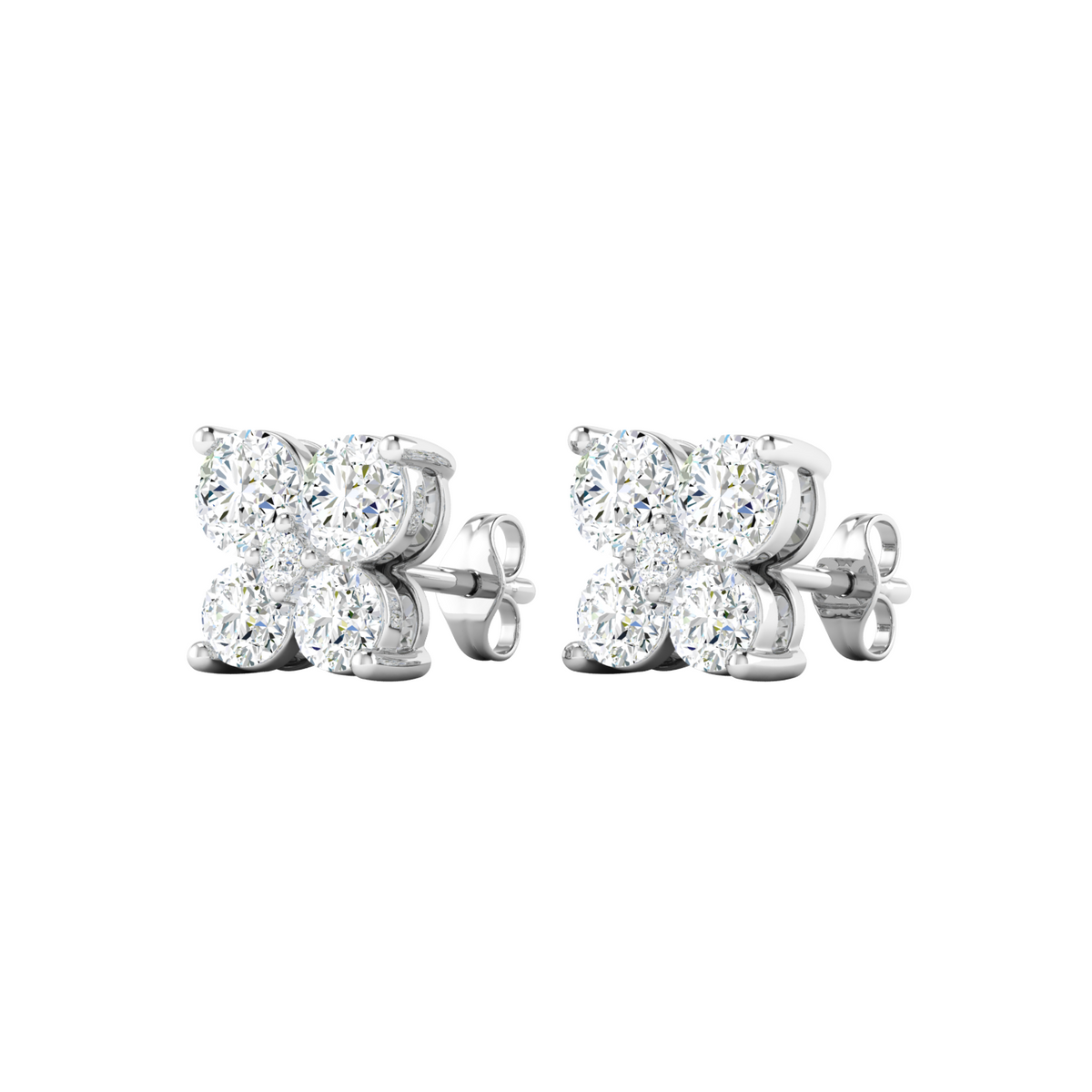 Flutter light Butterfly Stud Diamond Earrings