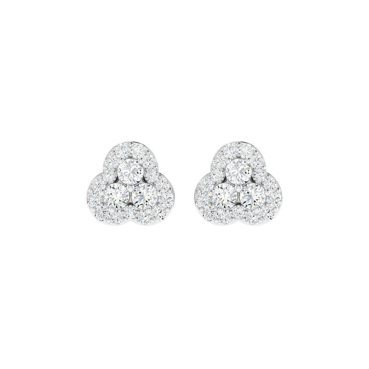 Trinity Clover Glow Diamond Earrings
