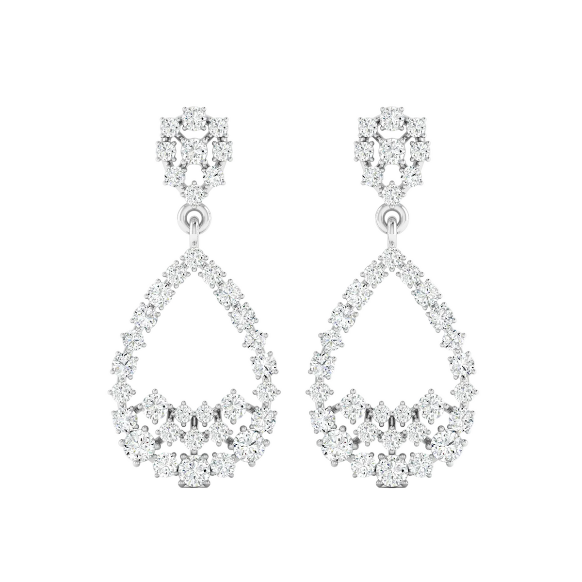 Aurora Pear Cascade Diamond Earrings