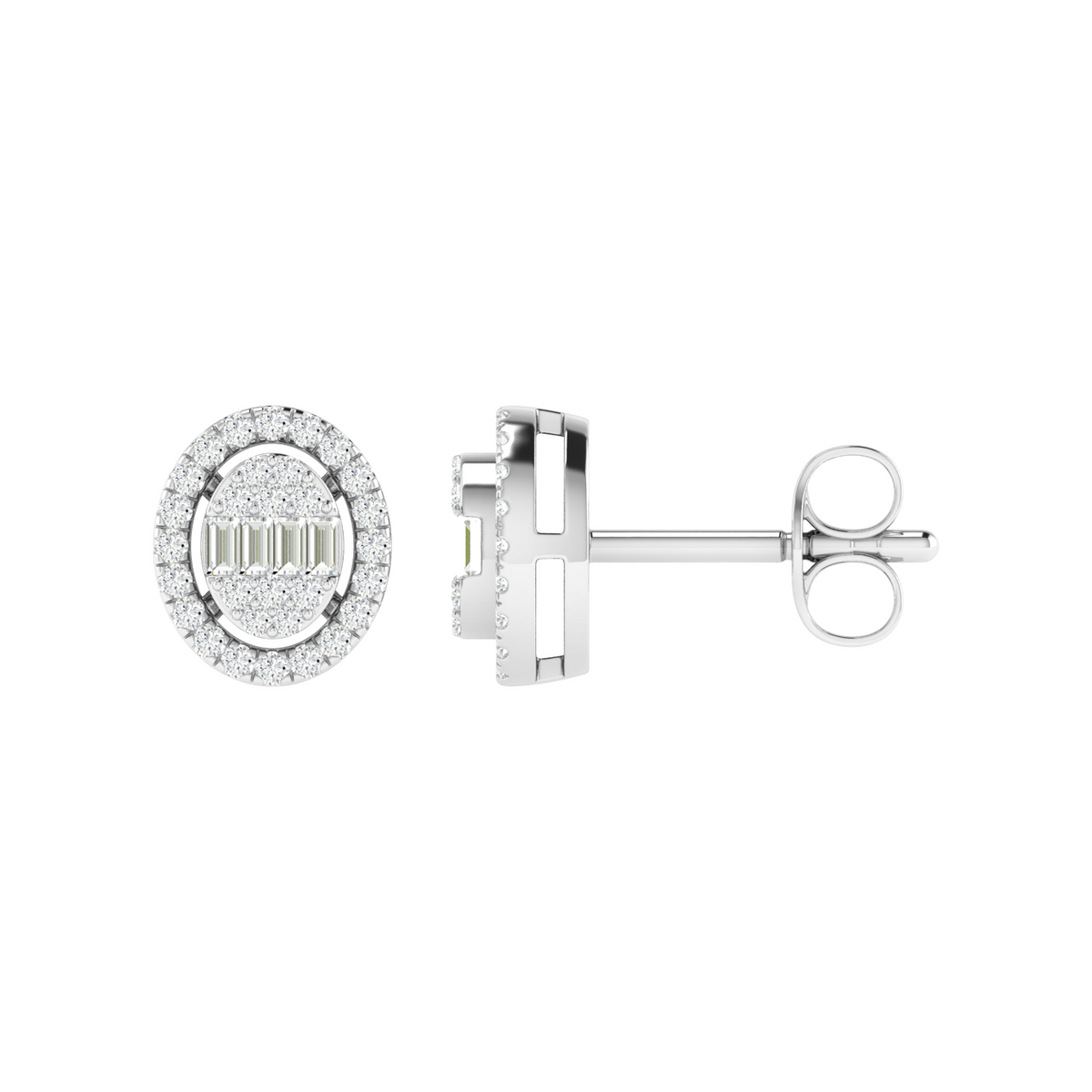 Opaline Medallion Diamond Stud
