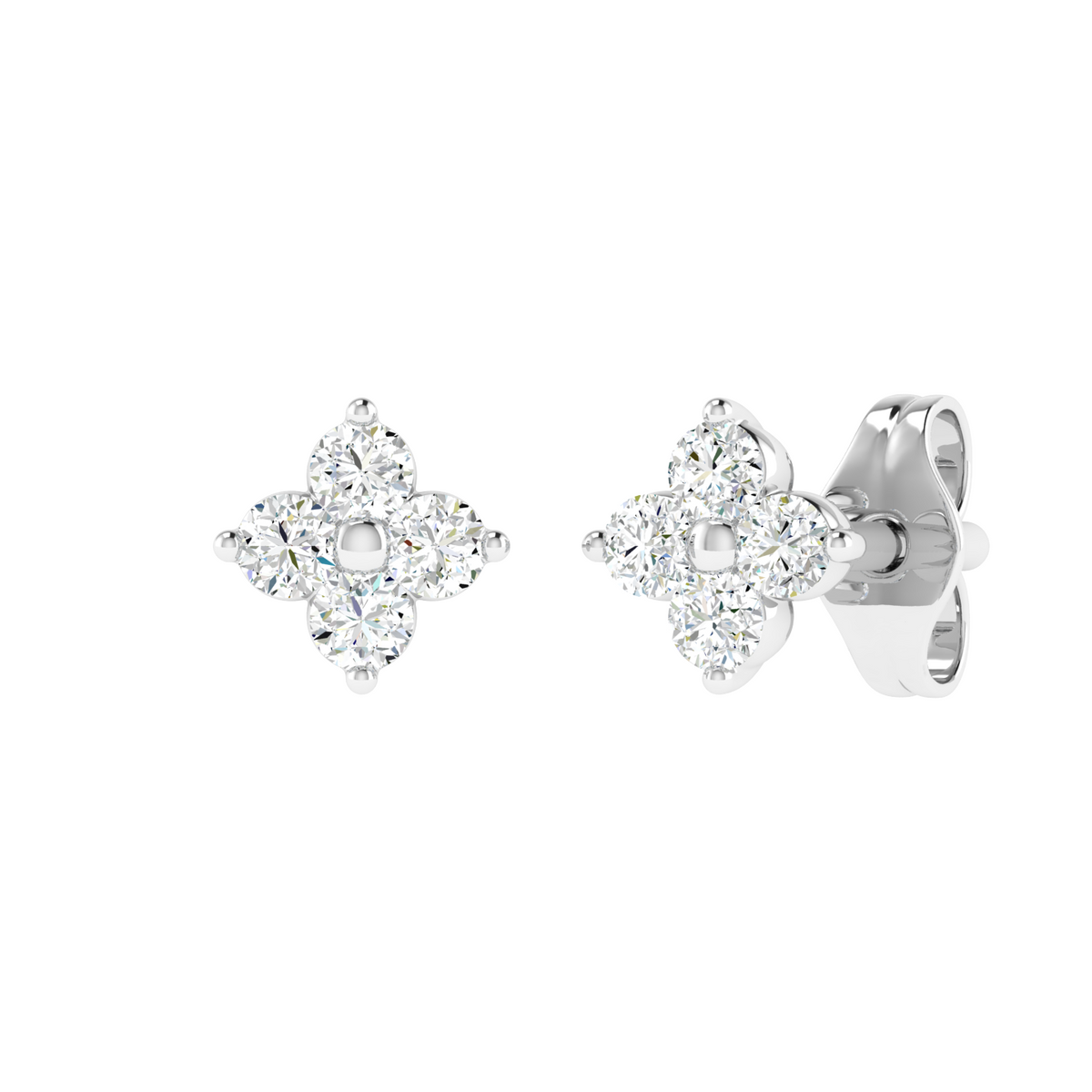 Clover Petite Diamond Stud