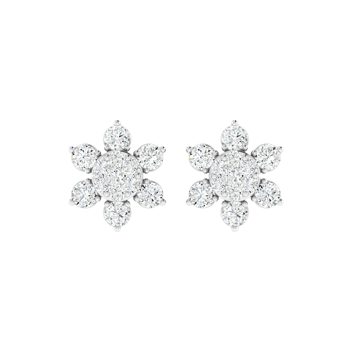 Six-Petal Diamond Stud