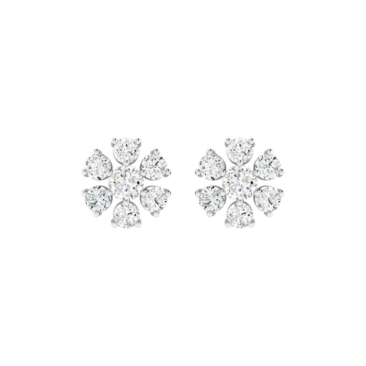 Snowpetal Charm Diamond Stud