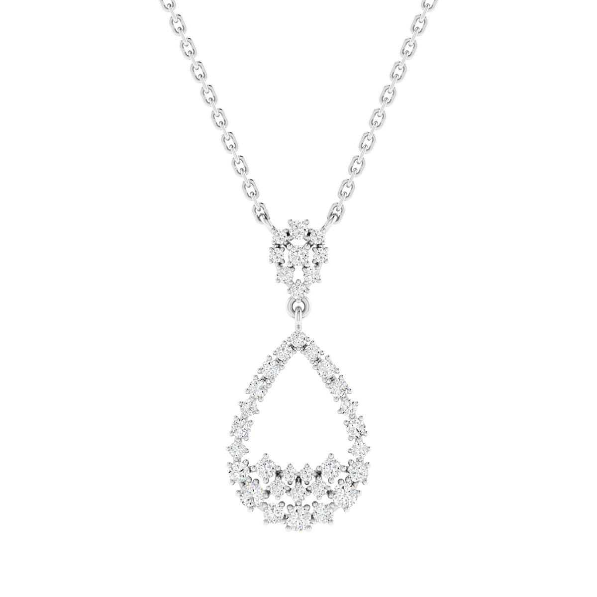 Aurora Pear Cascade Diamond Necklace