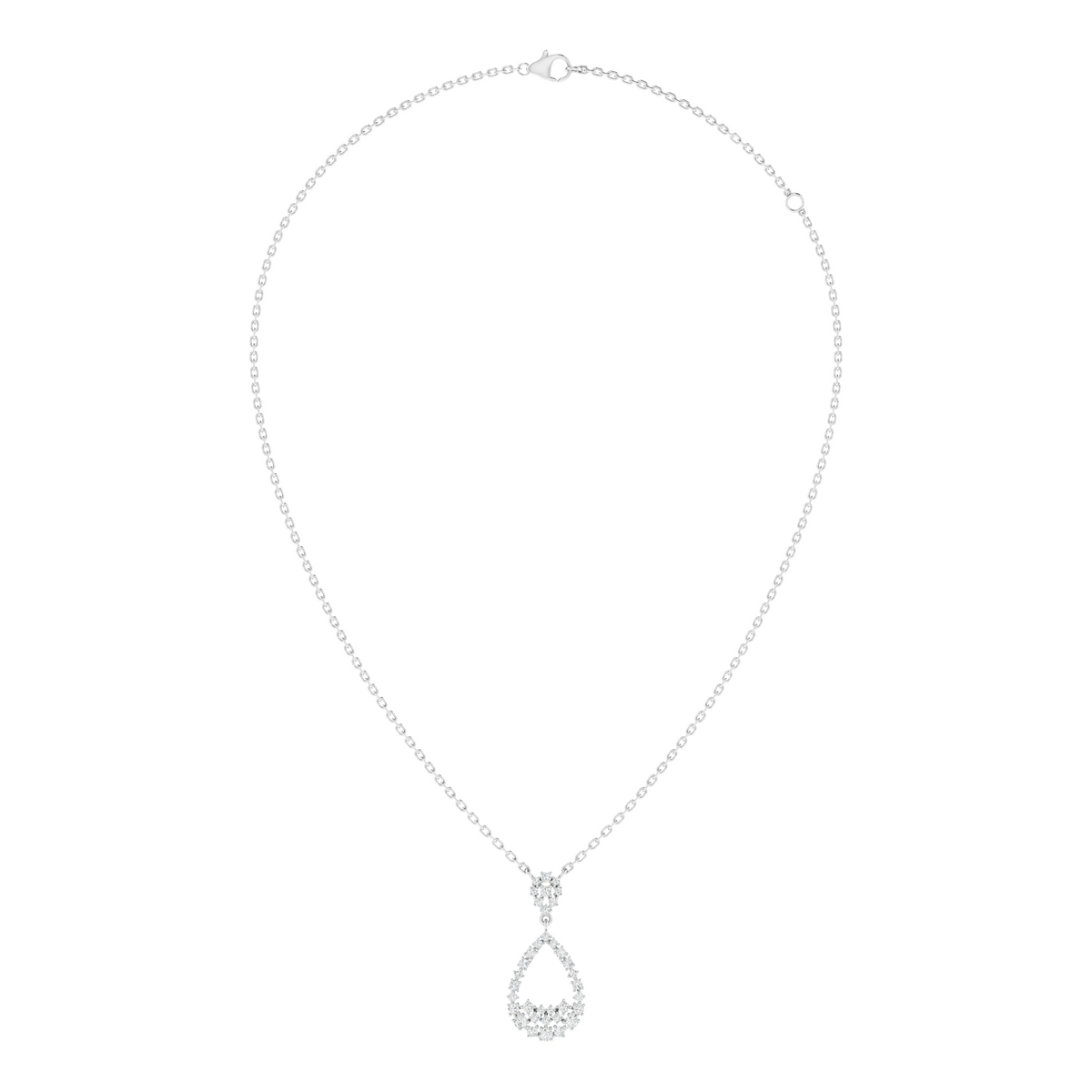 Aurora Pear Cascade Diamond Necklace