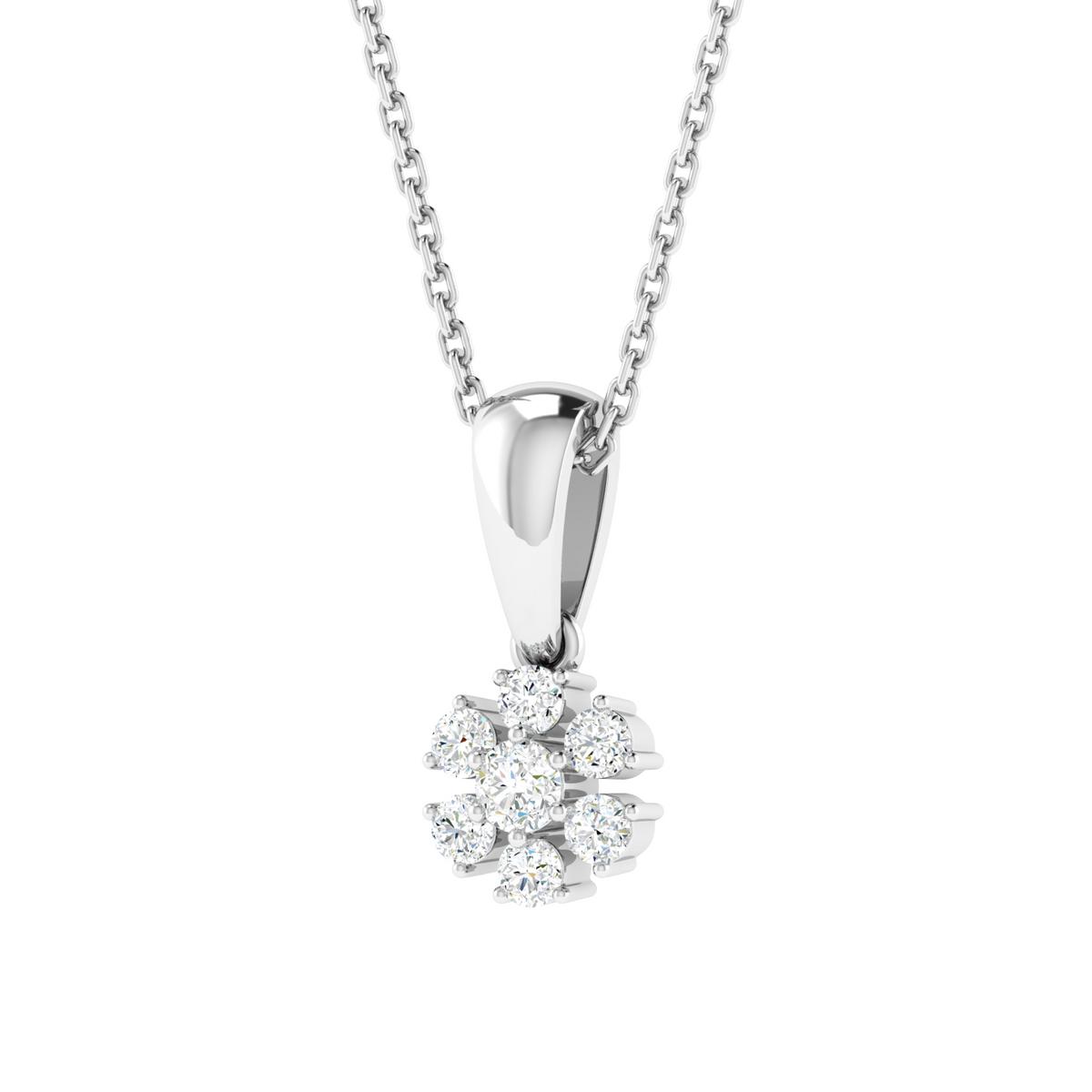 Snowpetal Charm Diamond Pendant