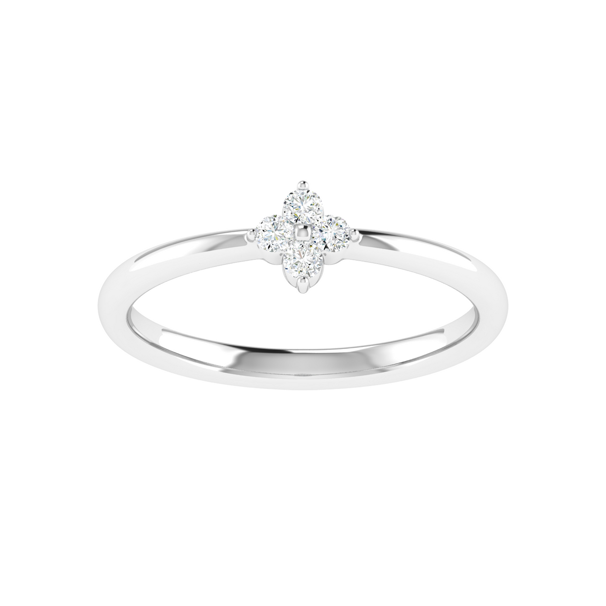 Clover Petite Diamond Ring