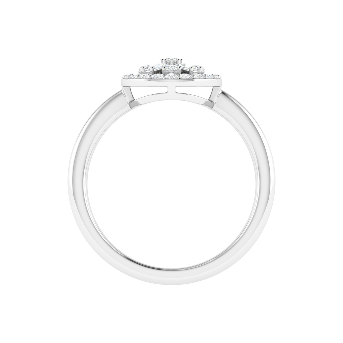 Soleil Floral Disc Diamond Ring