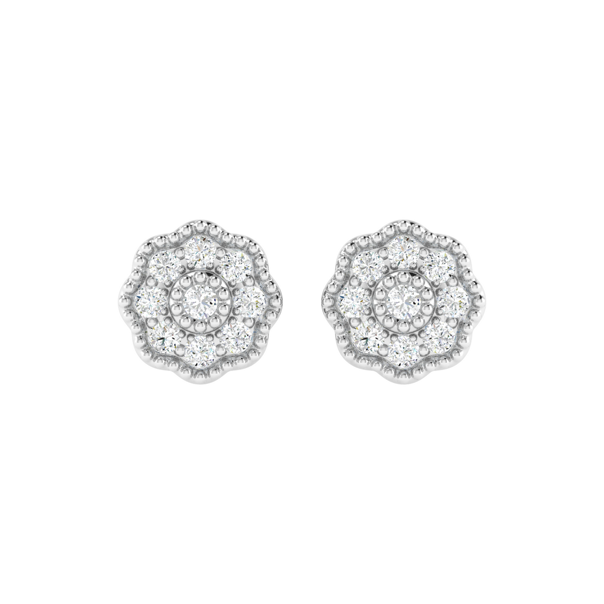 Vintage Rose Diamond Stud