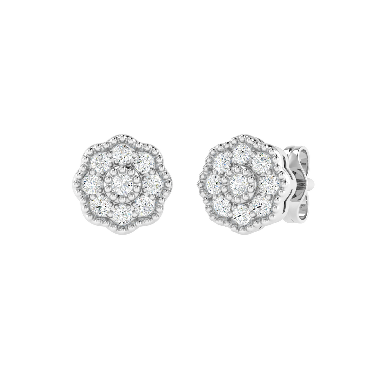 Vintage Rose Diamond Stud