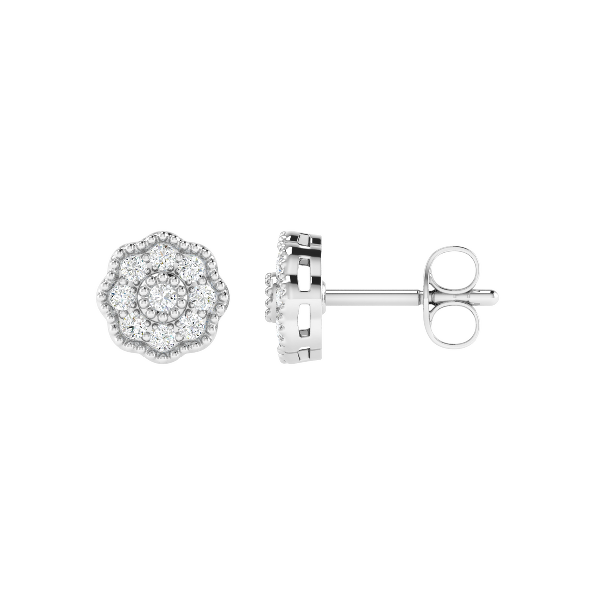 Vintage Rose Diamond Stud