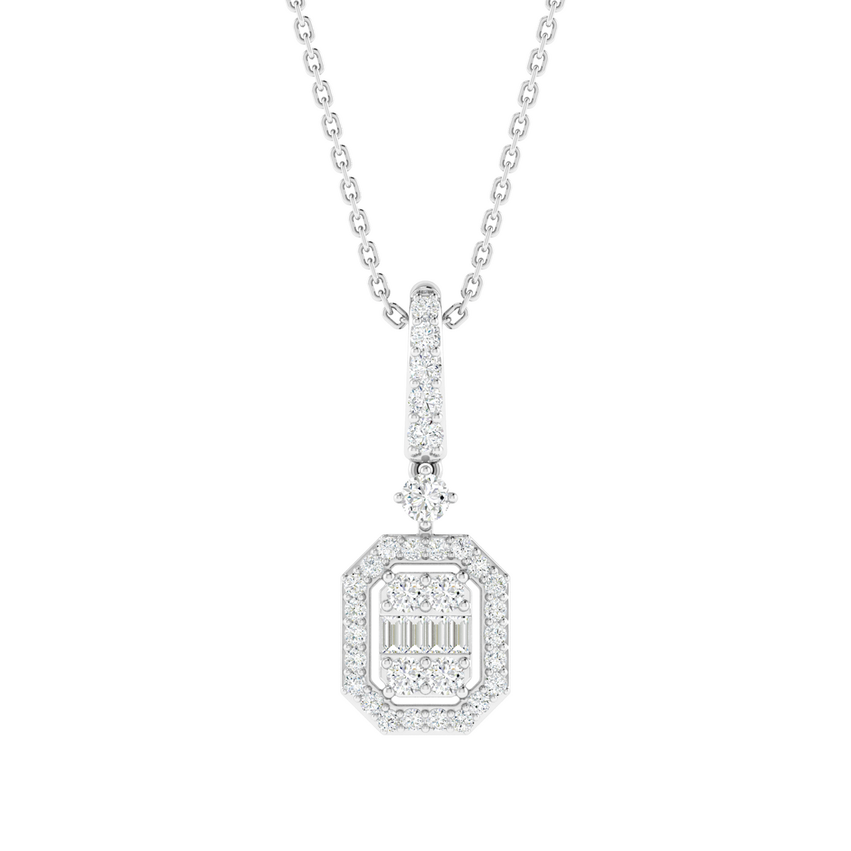 Octavia Geometric Diamond Pendant