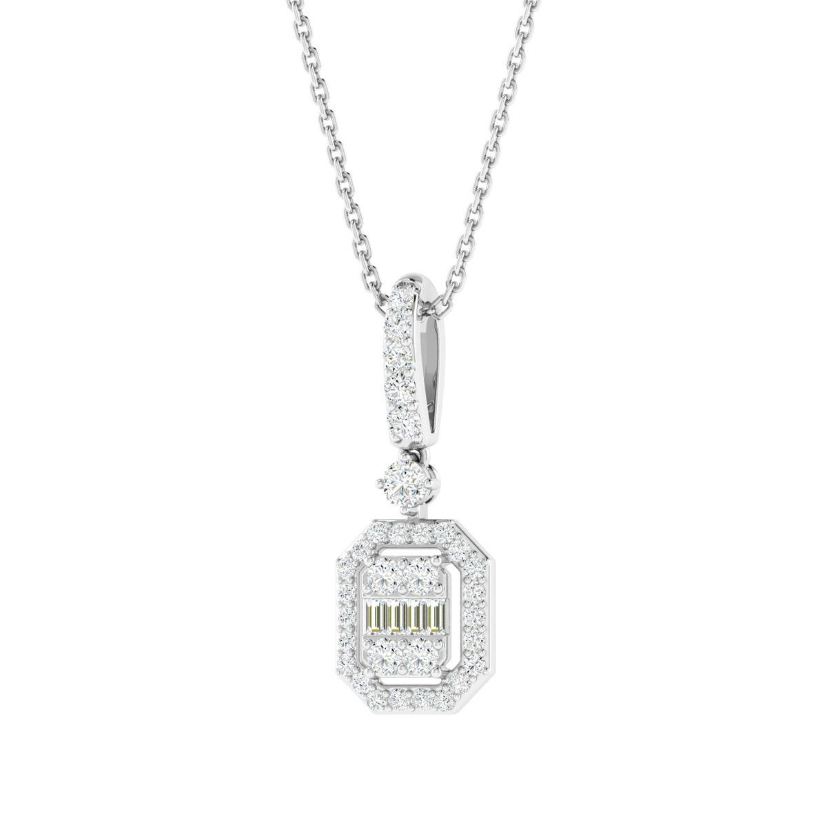 Octavia Geometric Diamond Pendant
