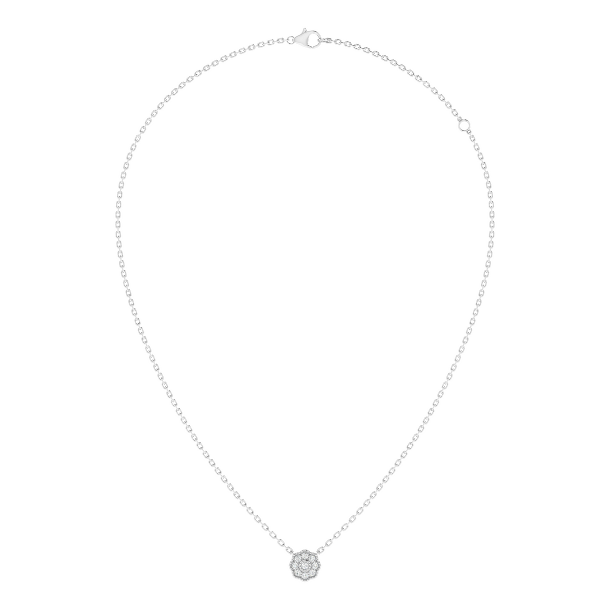 Vintage Rose Medallion Diamond Pendant