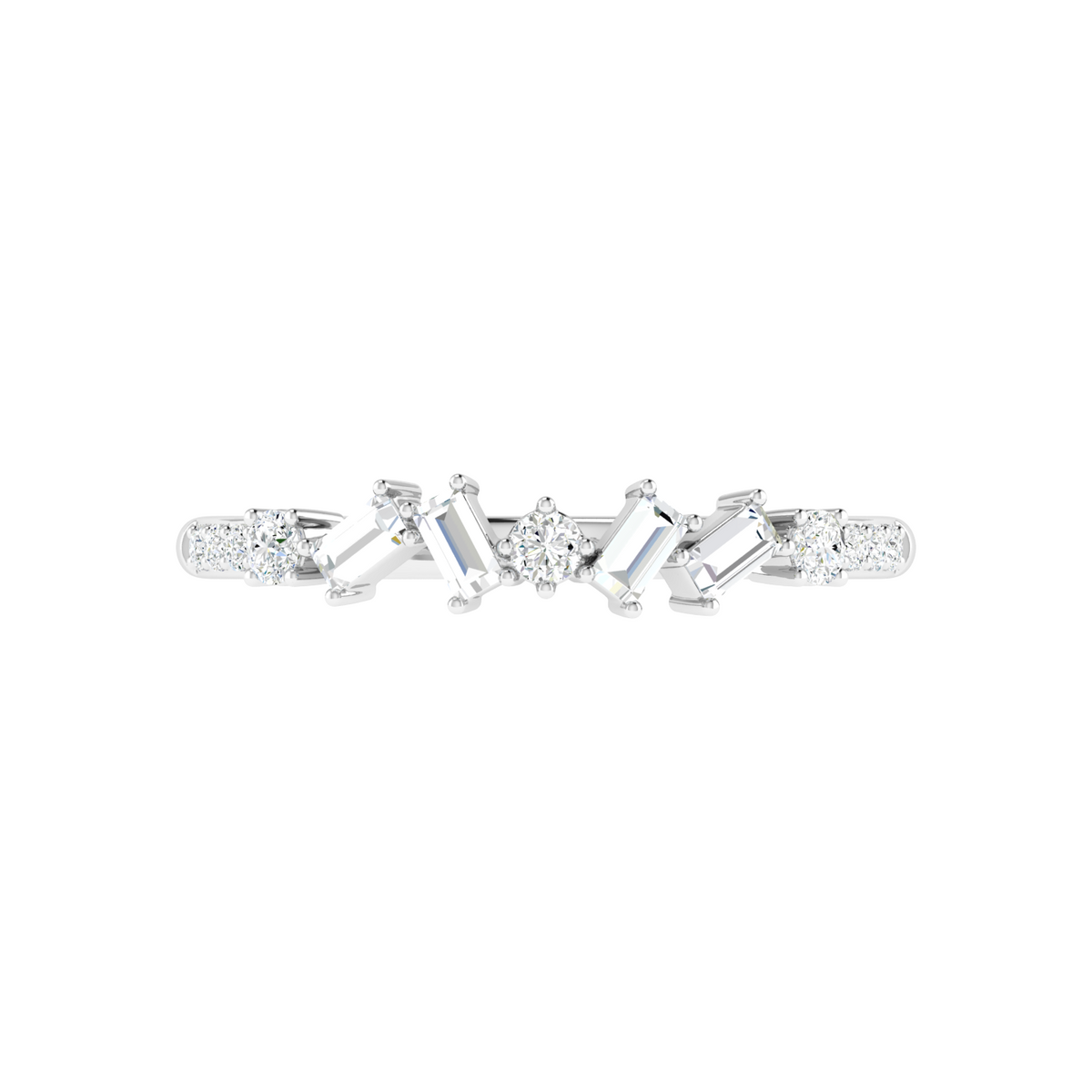 Avant Angled Baguette Diamond Ring
