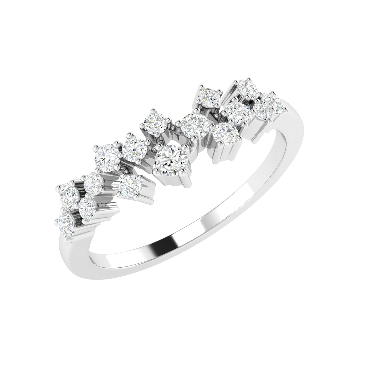 Mosaic Geometry Diamond Band