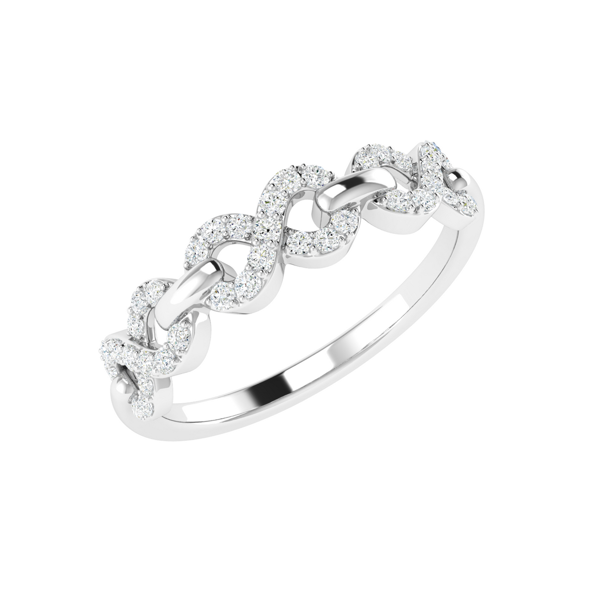Golden Fleur Link Diamond Ring