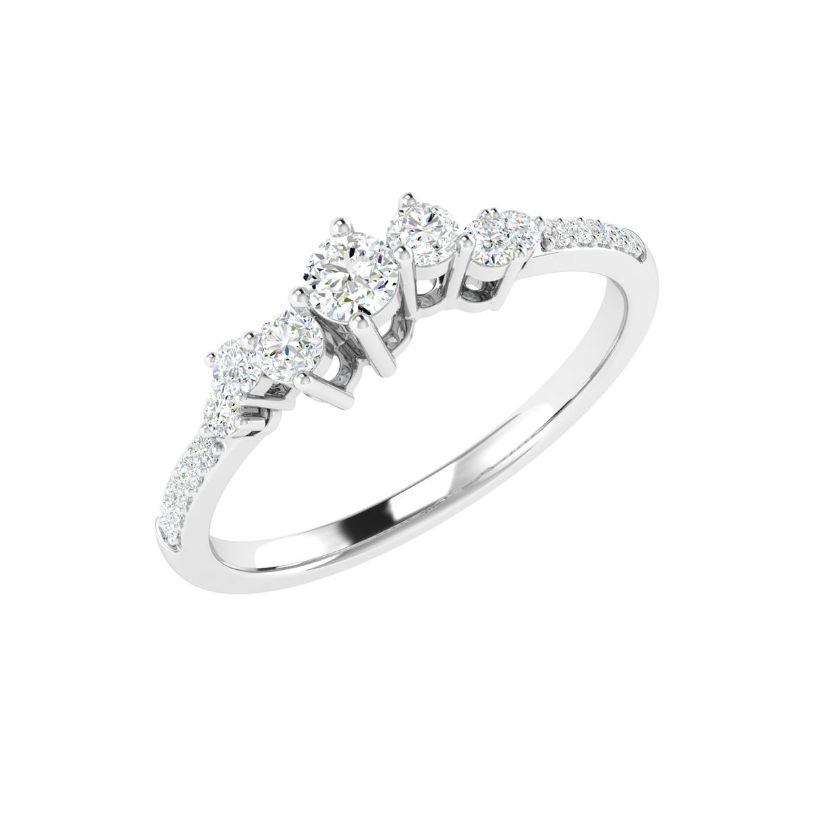 Ribbon Kiss Bow Diamond Ring