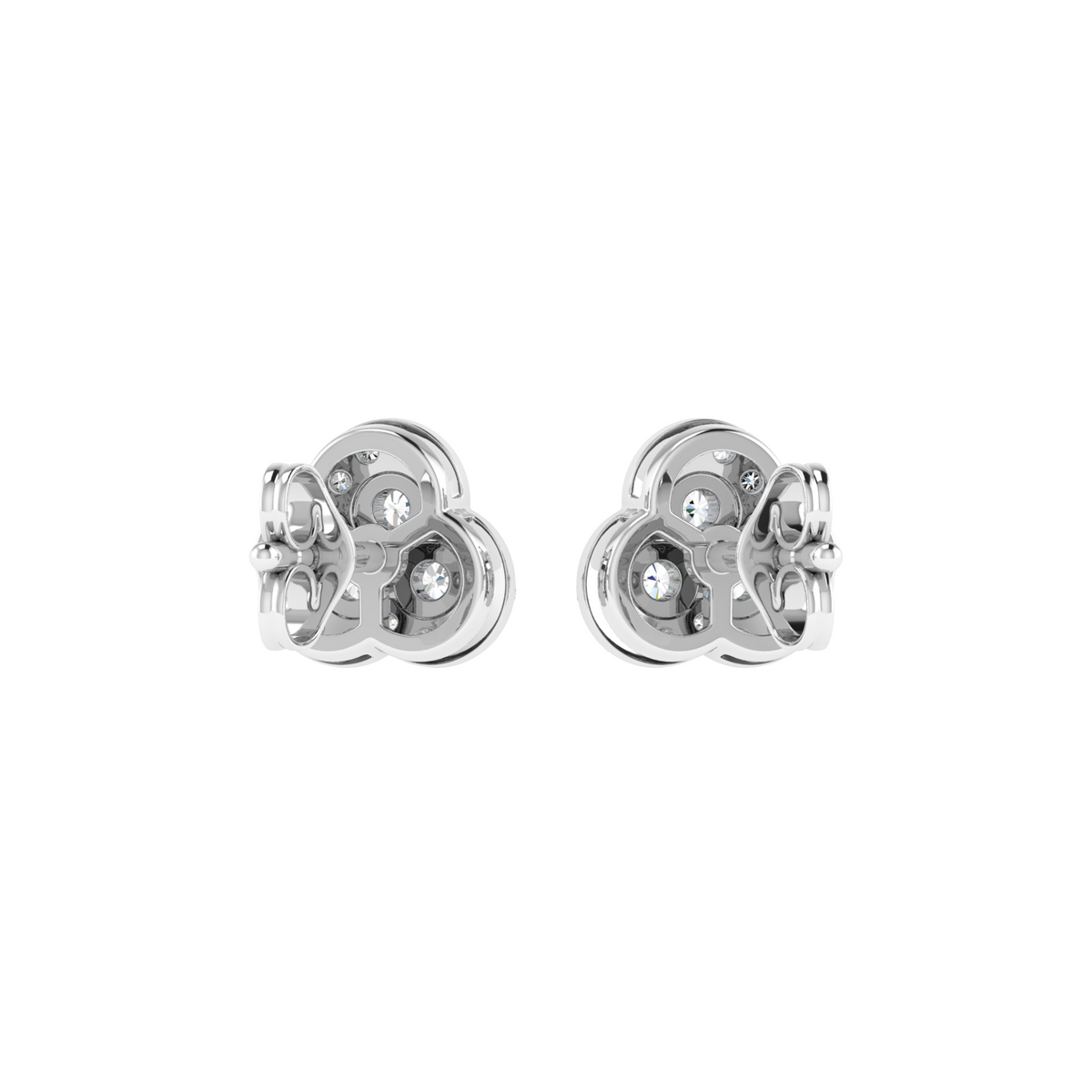 Trinity Clover Glow Diamond Earrings