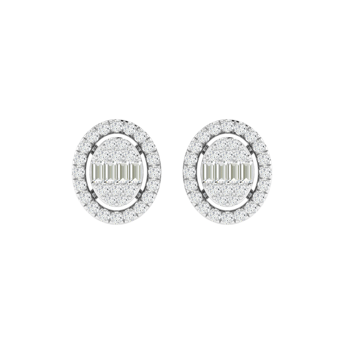Opaline Medallion Diamond Stud