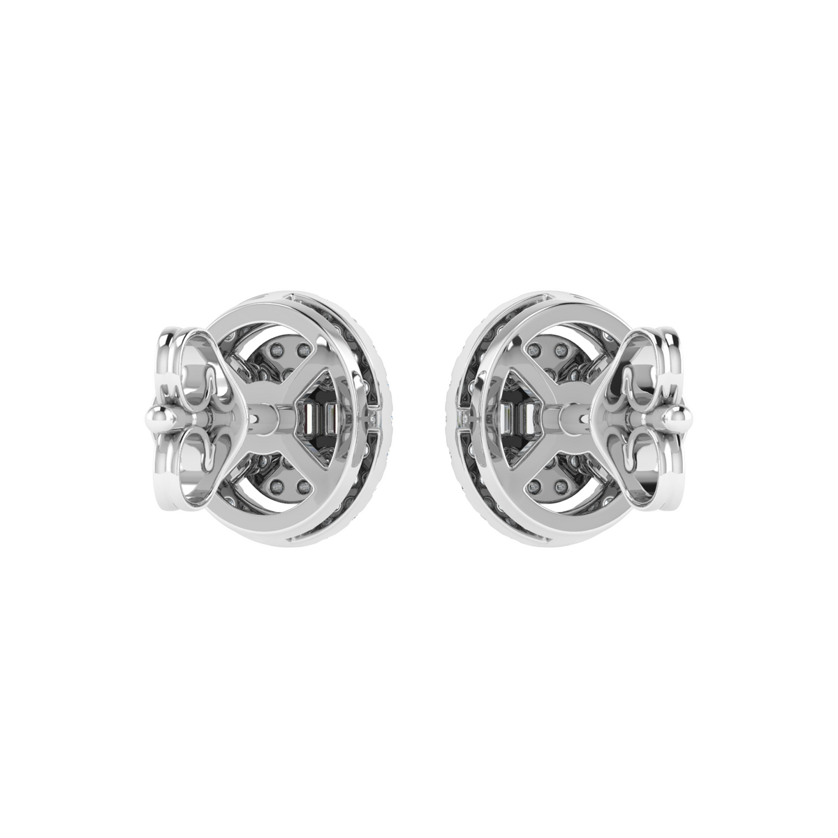 Opaline Medallion Diamond Stud