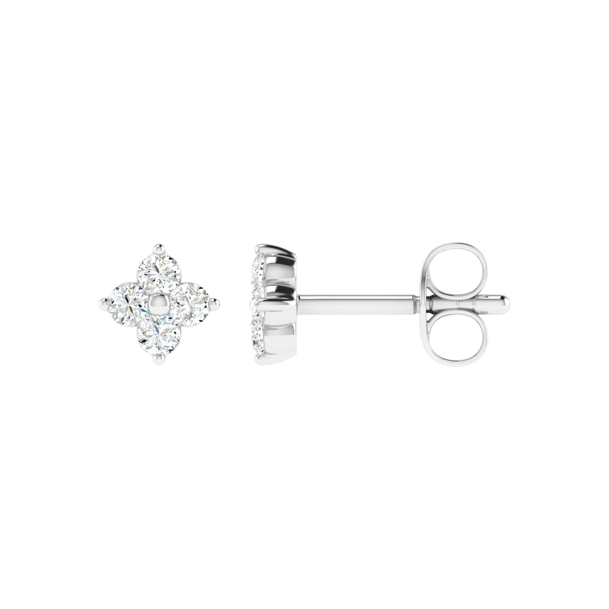 Clover Petite Diamond Stud