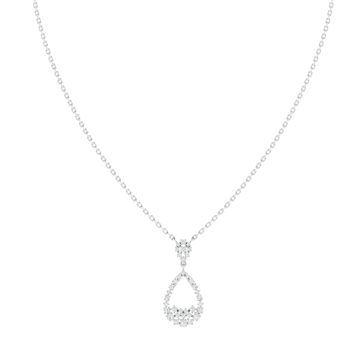 Aurora Pear Cascade Diamond Necklace