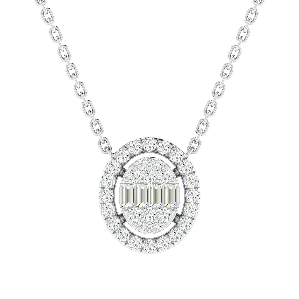 Opaline Medallion Diamond Pendant