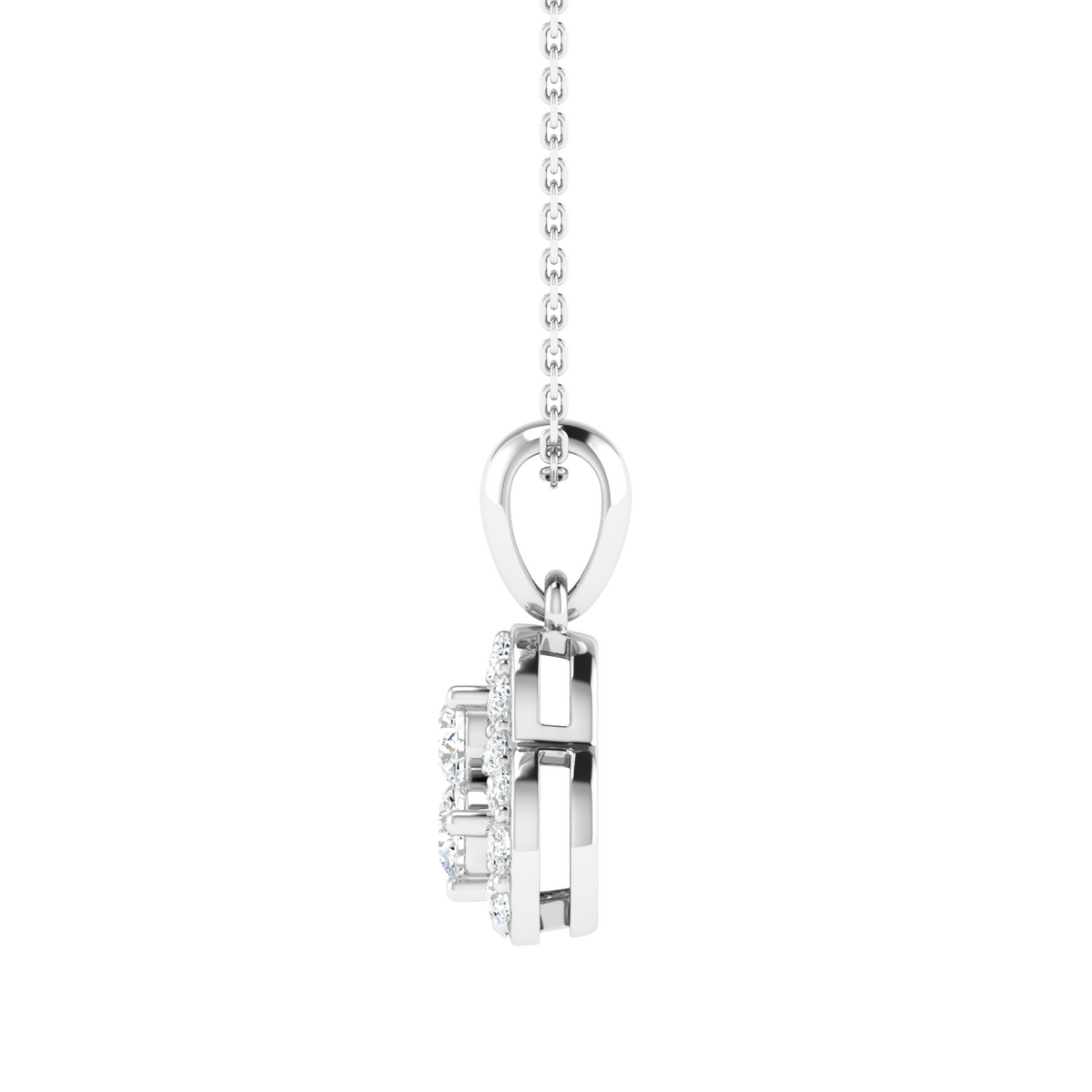 Trinity Clover Glow Diamond Pendant