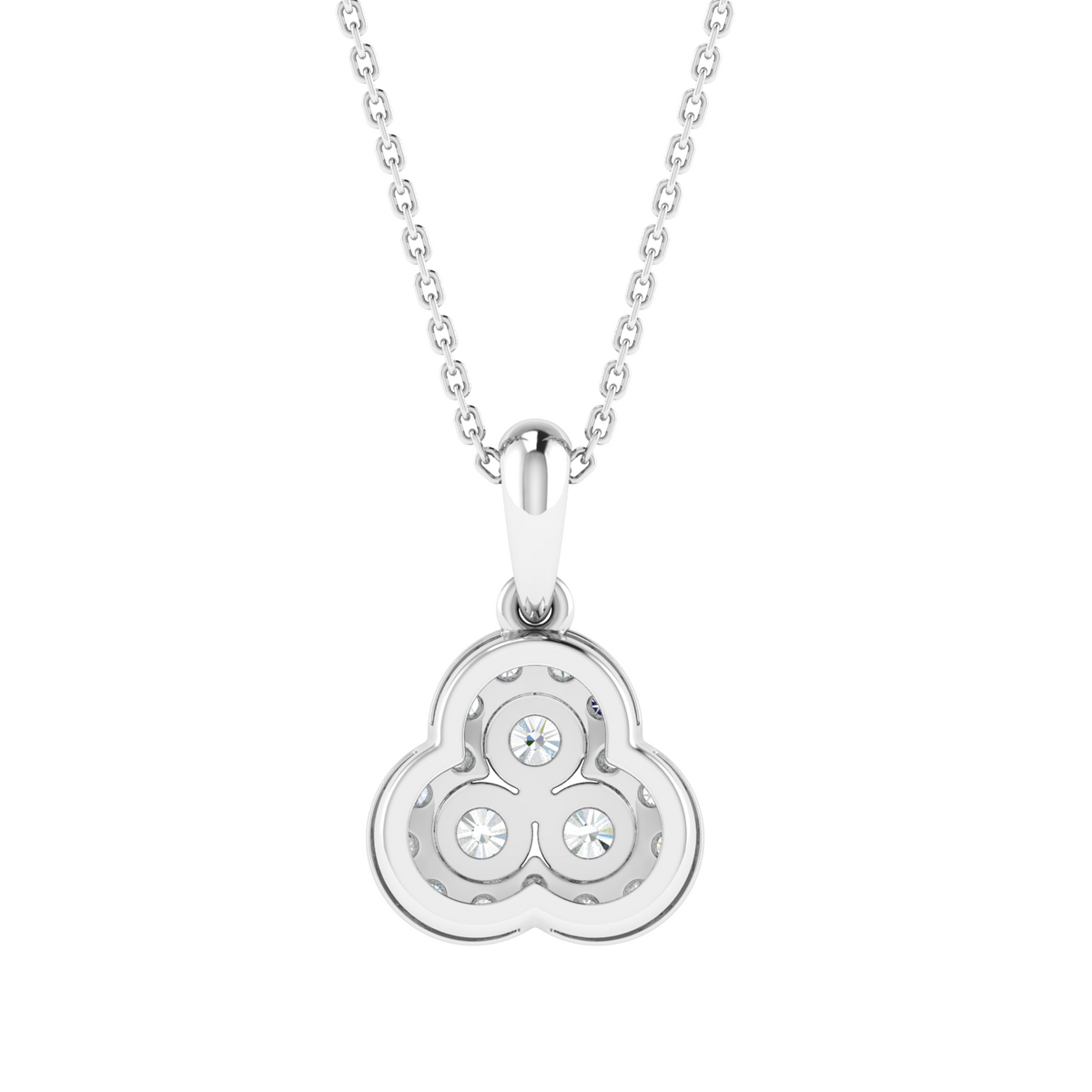 Trinity Clover Glow Diamond Pendant