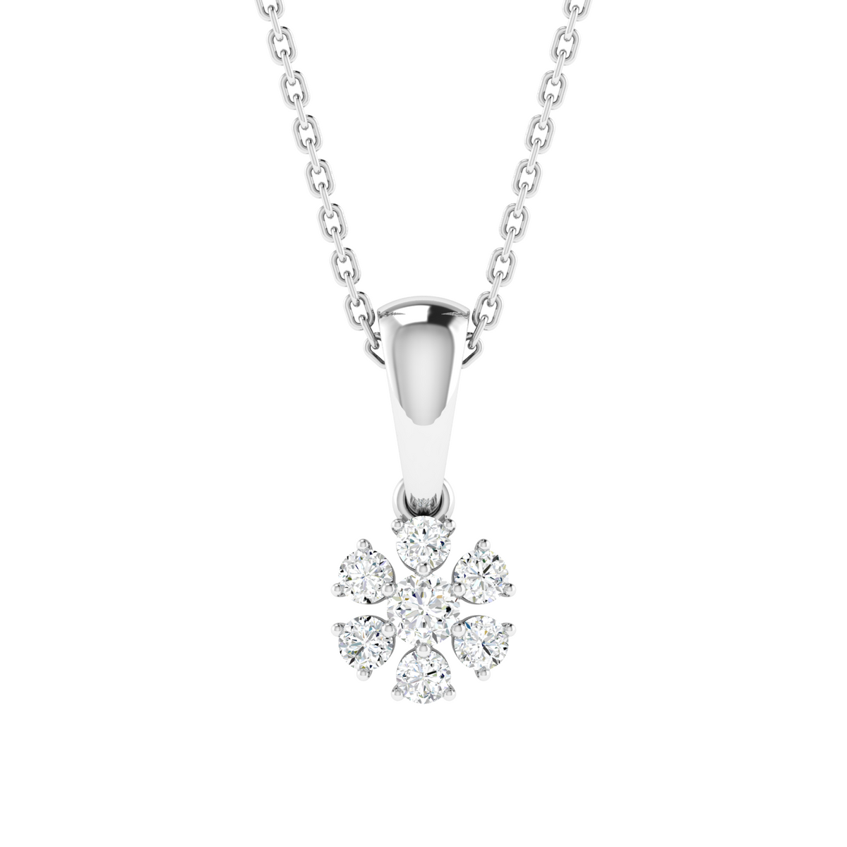 Snowpetal Charm Diamond Pendant