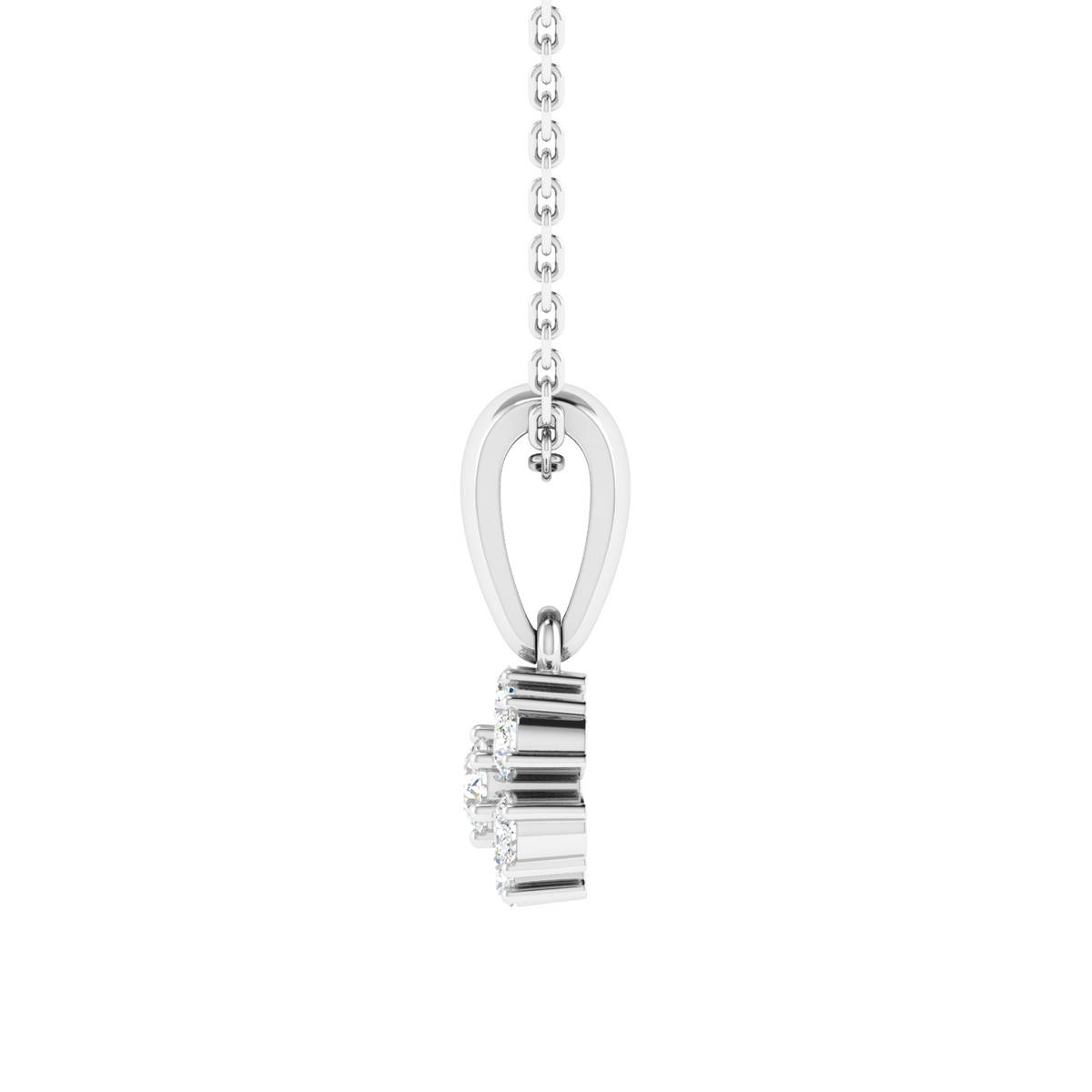 Snowpetal Charm Diamond Pendant