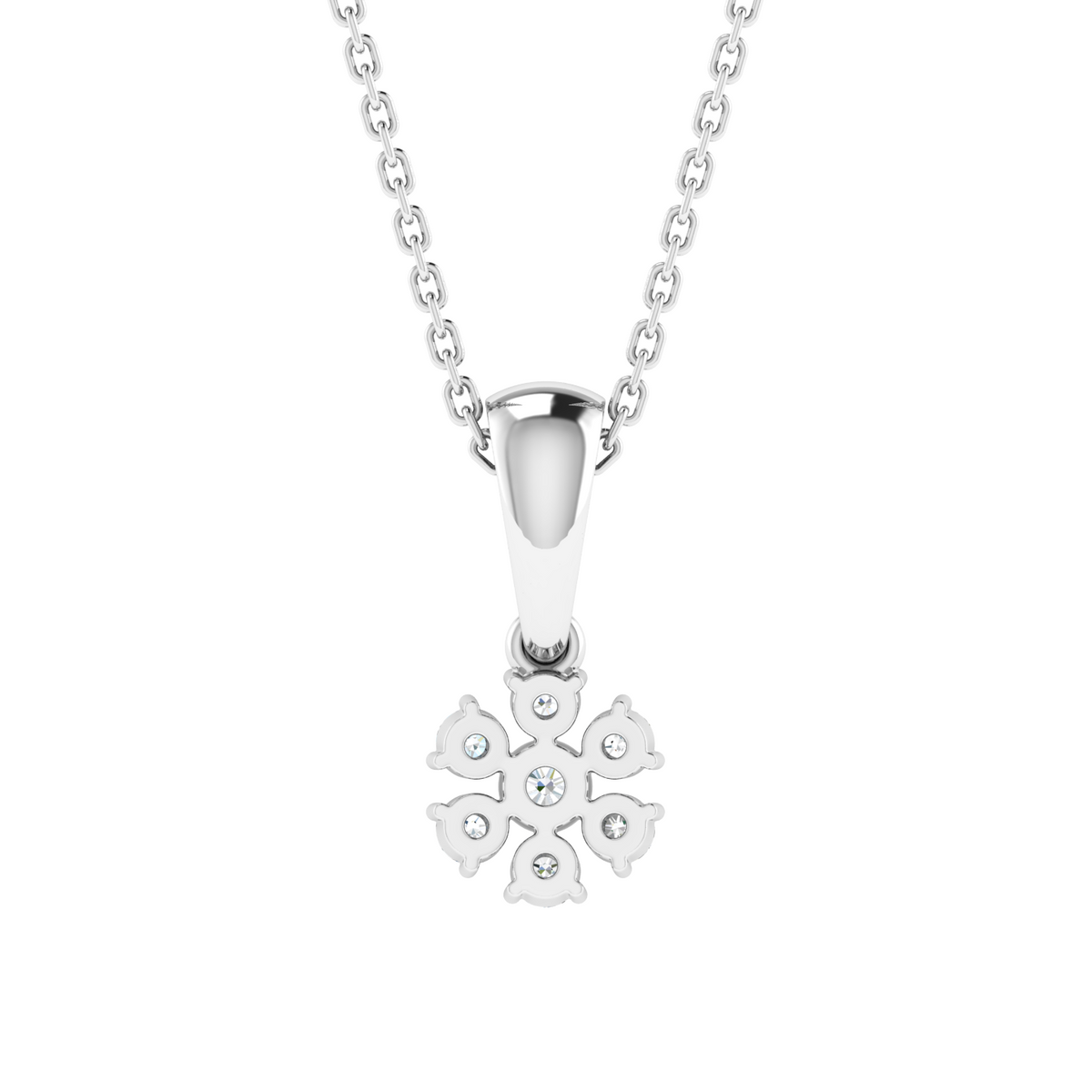 Snowpetal Charm Diamond Pendant