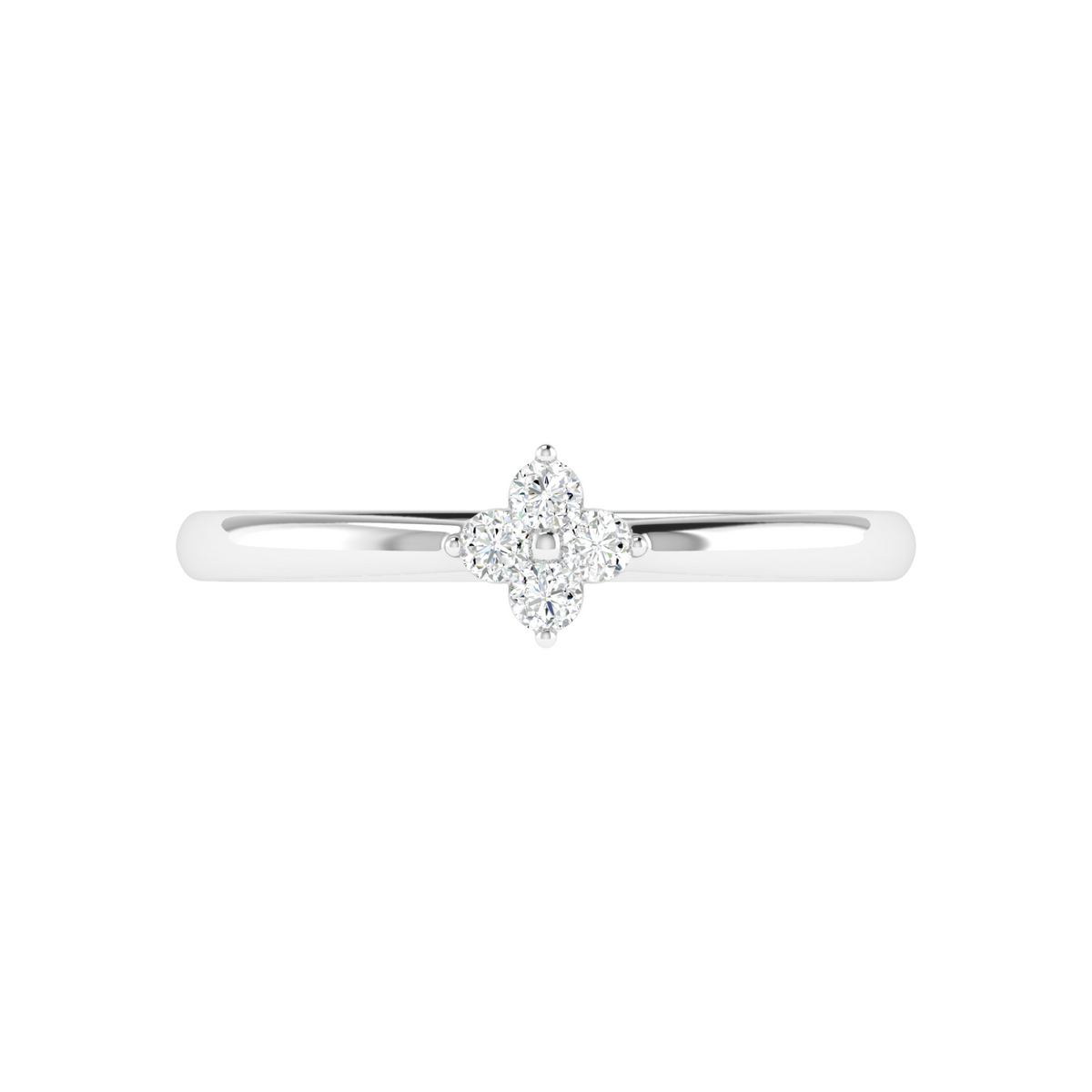 Clover Petite Diamond Ring