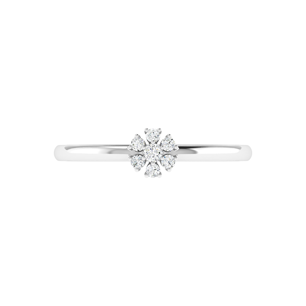 Snowpetal Charm Diamond Ring