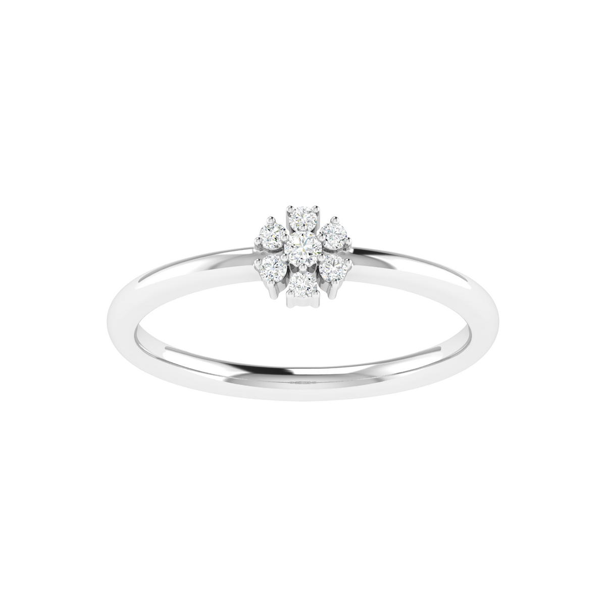 Snowpetal Charm Diamond Ring
