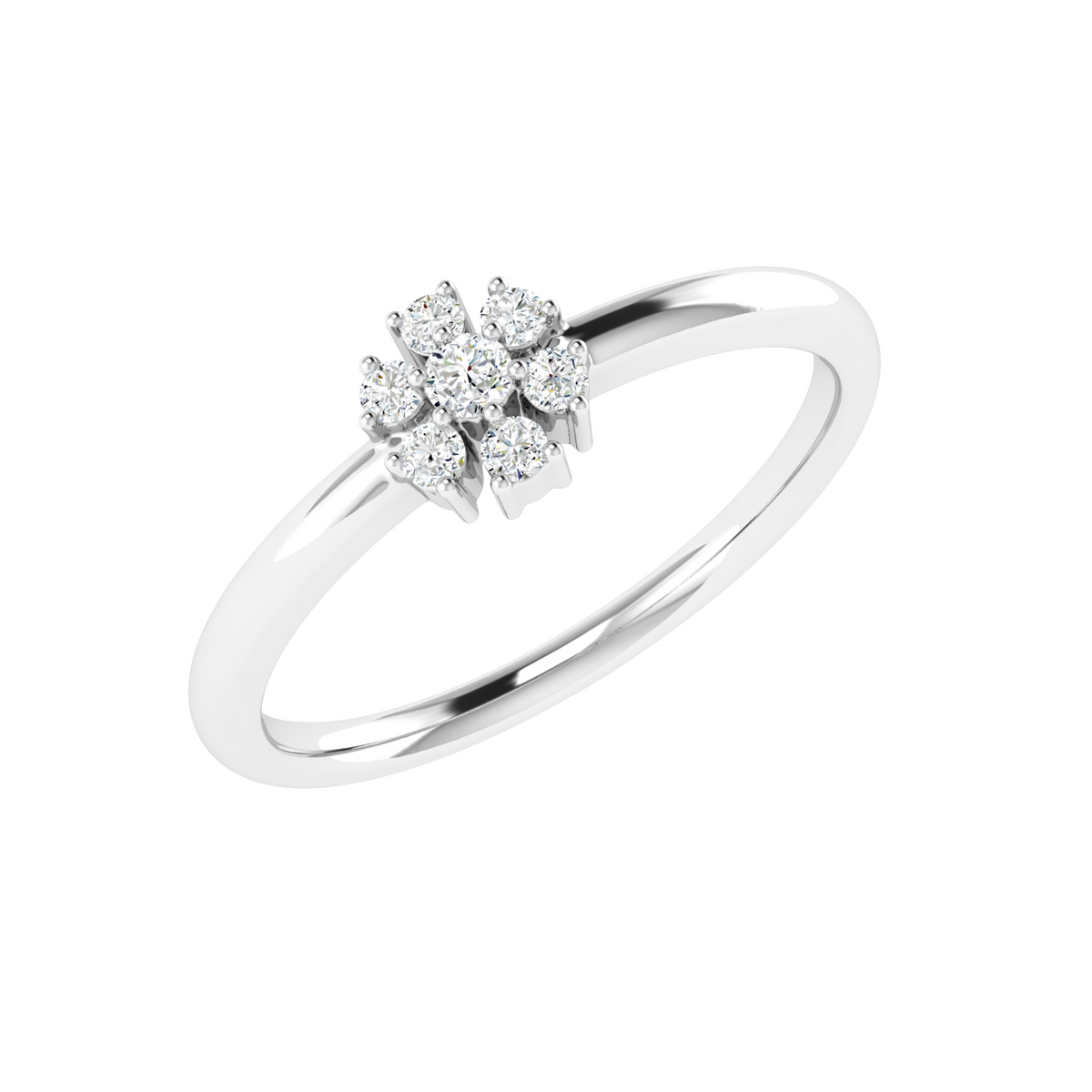 Snowpetal Charm Diamond Ring